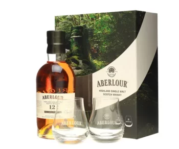 Aberlour 12 Year Old Non Chill Filtered 2 Glasses Coffret Single Malt Scotch Whisky 700mL 1