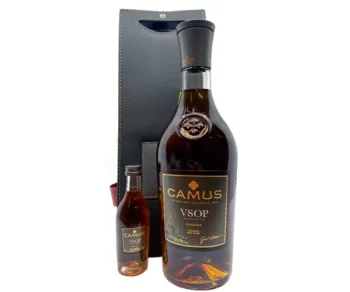 Camus VSOP Elegance Cognac Leather Gift Bag 700mL Bonus 50mL 1