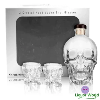 Crystal Head Skull Decanter 2 Shot Glasses Gift Pack Vodka 700mL 1