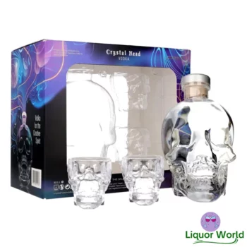 Crystal Head Skull Decanter 2 Shot Glasses Gift Pack Vodka 700mL 2 1