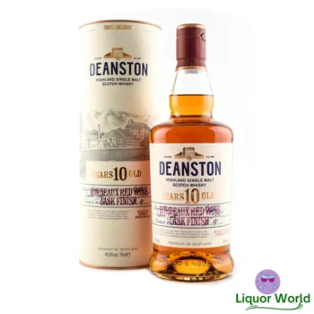 Deanston 10 Year Old Bordeaux Red Wine Cask Finish Single Malt Scotch Whisky 700mL 1