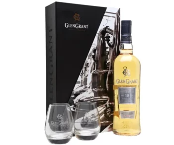 Glen Grant 18 Year Old Rare Coffret 2 Glasses Single Malt Scotch Whisky 700ml 1