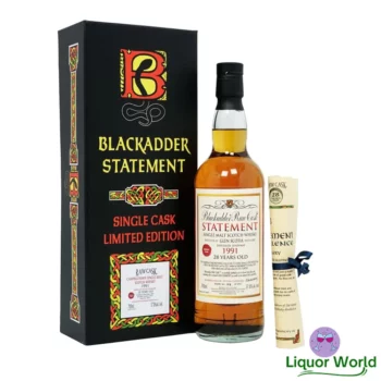 Glen Scotia 28 Year Old 1991 Blackadder Cask Strength Campbeltown Single Malt Scotch Whisky 700mL 1
