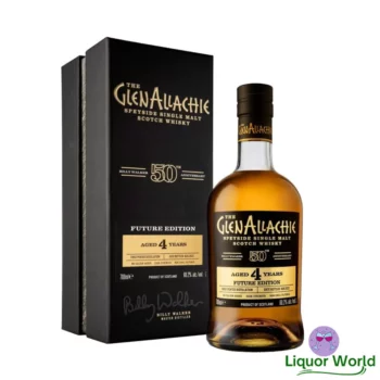 Glenallachie 4 Year Old Billy Walker 50th Anniversary Future Edition Peated Single Malt Scotch Whisky 700mL 1