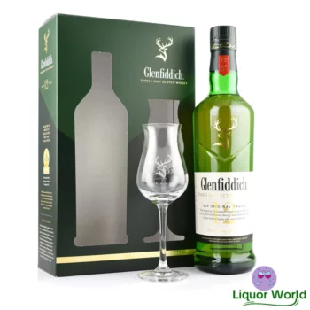 Glenfiddich 12 Year Old 1 Nosing Glass Gift Pack Single Malt Scotch Whisky 700mL 1