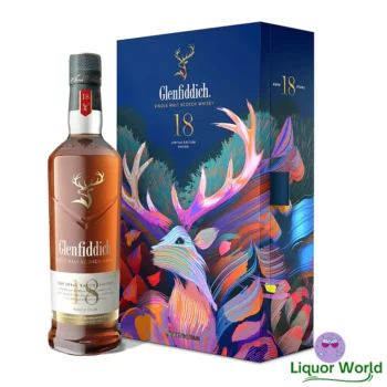 Glenfiddich 18 Year Old Limited Edition Design Flask Single Malt Scotch Whisky 700mL 1