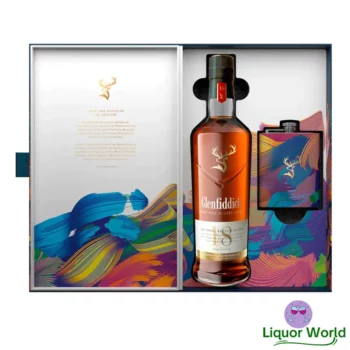 Glenfiddich 18 Year Old Limited Edition Design Flask Single Malt Scotch Whisky 700mL 2 1