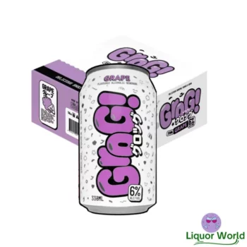 Grog Grape Flavour Premix Shochu Vodka Soda Cans 16 Pack 330mL 1