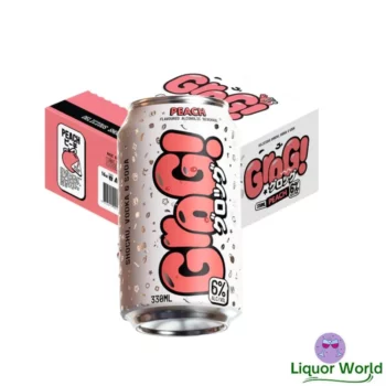 Grog Peach Flavour Premix Shochu Vodka Soda Cans 16 Pack 330mL 1