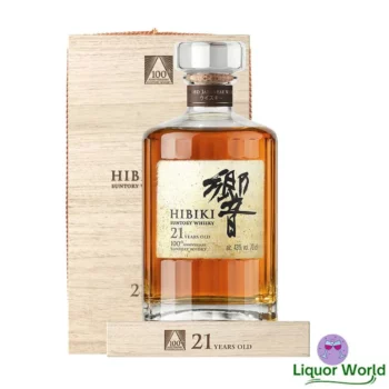 Hibiki 21 Year Old Mizunara Oak 100th Anniversary Edition Blended Japanese Suntory Whisky 700mL 1