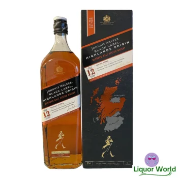 Johnnie Walker Black Label Highlands Origin 12 Year Old Blended Scotch Whisky 1L 1