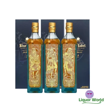 Johnnie Walker Blue Label 3 Gods Collection Fu Lu Shou Fortune Prosperity Longevity Blended Scotch Whisky 3 x 1L 1