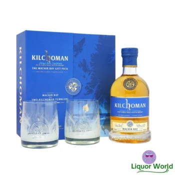 Kilchoman Machir Bay 2 Tumblers Gift Pack Islay Single Malt Scotch Whisky 700mL 1
