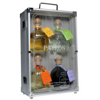 Patron Tequila Collection Aluminium Case Gift Set 4 x 375mL 1