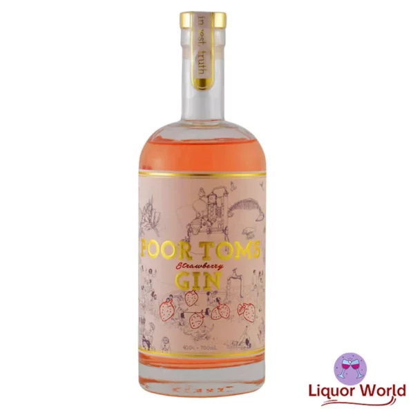 Poor Toms Strawberry Gin 700ml 1