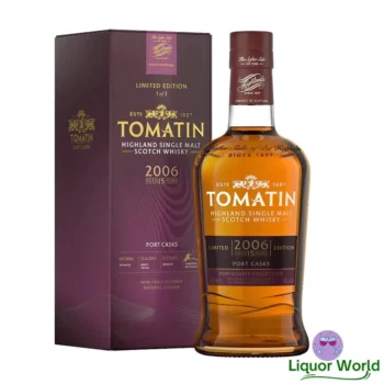 Tomatin 15 Year Old Port Casks Portuguese Collection Single Malt Scotch Whisky 700mL 1
