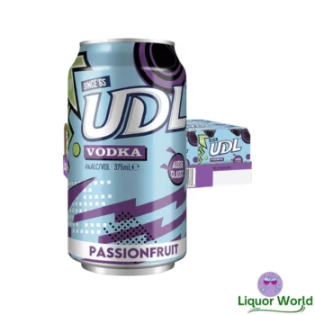 UDL Vodka Passionfruit Cans 24 Pack 375ml 1