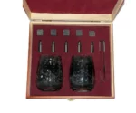 Whisky Stone Gift Set with 2 Octopus printed Glasses Luxury Gift 1