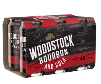 Woodstock Bourbon Cola Cans 375mL 6 Pack 1